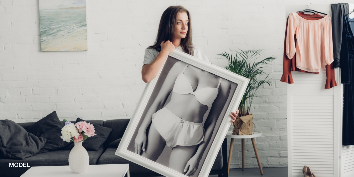 Model Holding Frame of Torso | Vegas Plastic Surgery Institute Model Holding Frame of Torso